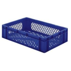 Orbis Euronorm-stapelbak 33 L HxLxB 175x600x400 mm wanden-bodem opengewerkt blauw 204142