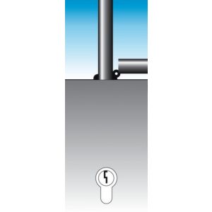 Orbis afzetpaal staal buis diameter 76 mm cilinderslot omklapbaar grondanker 882919