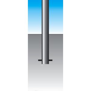 Orbis afzetpaal RVS diameter 76 mm in beton te gieten 698239