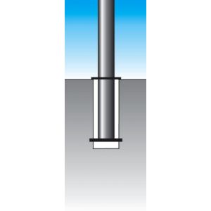 Orbis afzetpaal RVS diameter 61 mm uitneembaar uit bodemhouder 697906