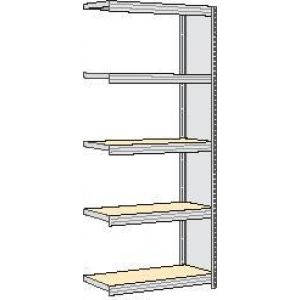 Orbis spaanplaat inhaakstelling aanbouwveld HxBxD 2000x875x326 mm 5 etages draagvermogen 250 kg verzinkt 525261