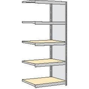 Orbis spaanplaat inhaakstelling aanbouwveld HxBxD 2000x875x526 mm 5 etages draagvermogen 250 kg verzinkt 525279