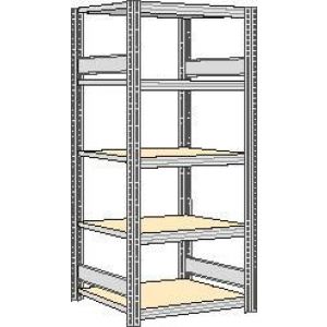 Orbis spaanplaat inhaakstelling basisveld HxBxD 2000x931x626 mm 5 etages draagvermogen 250 kg verzinkt 525287