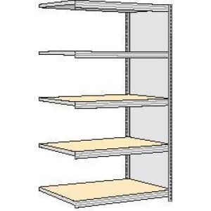 Orbis spaanplaat inhaakstelling aanbouwveld HxBxD 2000x1285x626 mm 5 etages draagvermogen 250 kg verzinkt 525292