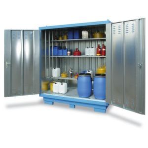 Orbis container voor brandbare stoffen passieve opslag BxDxH 2075x1075x2400 mm verzinkt blauw 201474