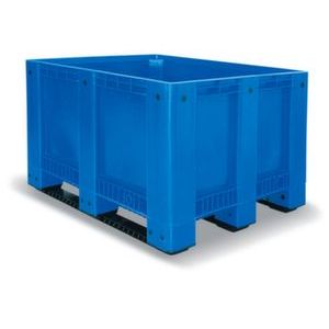 Orbis stapelcontainer PE HxBxD 760x1200x1000 mm 610 L 3 sledepoten blauw 845435