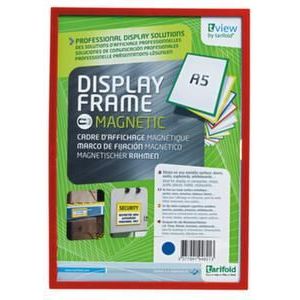 Orbis display ABS voor DIN A5 magnetisch rood 527692