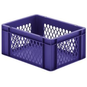 Orbis Euronorm-stapelbak 15 L HxLxB 175x400x300 mm wanden opengewerkt-bodem gesloten blauw 204030