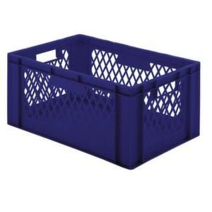 Orbis Euronorm-stapelbak 51 L HxLxB 270x600x400 mm wanden opengewerkt-bodem gesloten blauw 204181