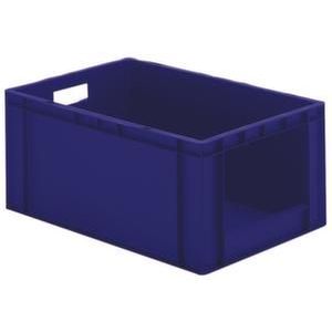 Orbis Euronorm-stapelbak 51 L HxLxB 270x600x400 mm wanden-bodem gesloten voorzijde open blauw 204210