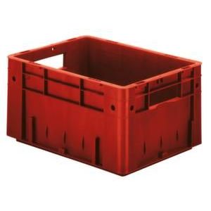 Orbis Euronorm stapelkrat HxLxB 120x400x300 mm 9,2 L wanden-bodem gesloten rood 509468