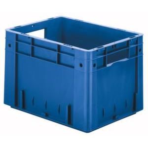 Orbis Euronorm stapelkrat HxLxB 270x400x300 mm 23,3 L wanden-bodem gesloten blauw 509501