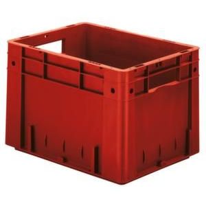 Orbis Euronorm stapelkrat HxLxB 270x400x300 mm 23,3 L wanden-bodem gesloten rood 509500