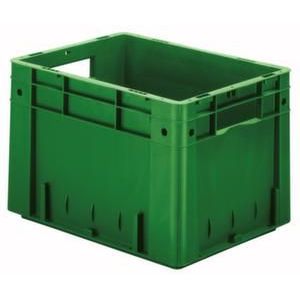 Orbis Euronorm stapelkrat HxLxB 270x400x300 mm 23,3 L wanden-bodem gesloten groen 509502