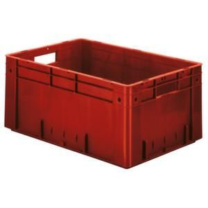 Orbis Euronorm stapelkrat HxLxB 270x600x400 mm 50 L wanden-bodem gesloten rood 509543