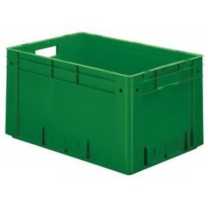 Orbis Euronorm stapelkrat HxLxB 320x600x400 mm 60 L wanden-bodem gesloten groen 509557