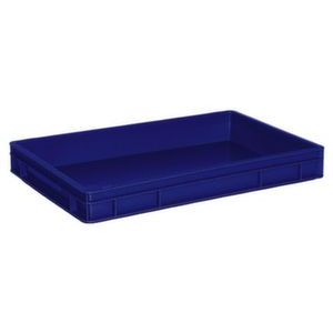 Orbis Euronorm stapelkrat PE HxLxB 75x600x400 mm 14 L wanden-bodem gesloten blauw 103559