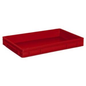 Orbis Euronorm stapelkrat PE HxLxB 75x600x400 mm 14 L wanden-bodem gesloten rood 503490