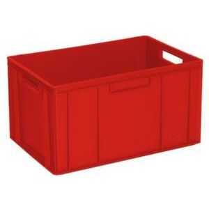 Orbis Euronorm stapelkrat PE HxLxB 320x600x400 mm 63 L wanden-bodem gesloten rood 757713