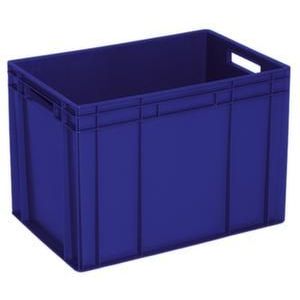 Orbis Euronorm stapelkrat PE HxLxB 410x600x400 mm 83 L wanden-bodem gesloten blauw 757757