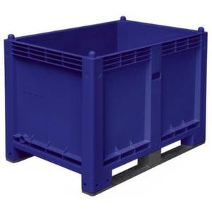Orbis stapelcontainer PP HxBxD 850x1200x800 mm 550 L 2 sledepoten blauw 845592