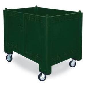 Orbis stapelcontainer PP HxBxD 850x1200x800 mm 550 L 4 wielen groen 100957