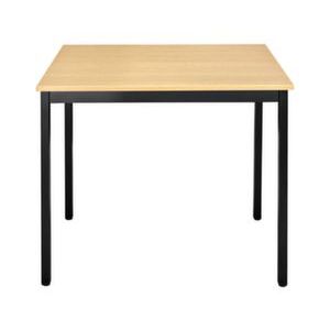 Orbis tafel vierkante buis 4-poots HxBxD 740x700x600 mm rechthoekig frame zwart blad beuken 506642