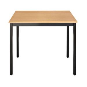 Orbis tafel vierkante buis 4-poots HxBxD 740x700x600 mm rechthoekig frame bruin blad peren 506646