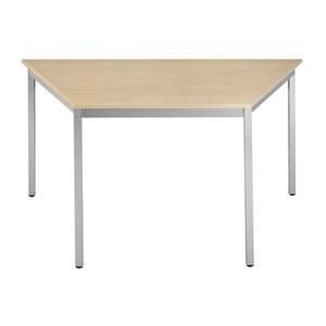 Orbis tafel vierkante buis 4-poots HxBxD 740x1200x600 mm trapeziumvormig frame aluminium blad esdoorn 506683