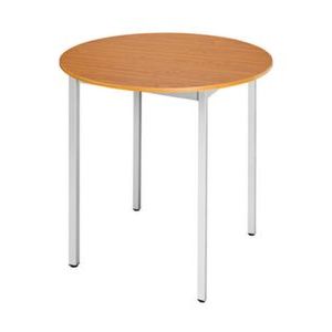 Orbis tafel vierkante buis 4-poots HxD 740x800 mm rond frame aluminium blad kersen 506705