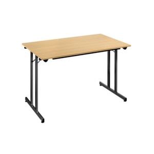 Orbis klaptafel vrijstaand stapelbaar HxBxD 740x1200x700 mm onderstel zwart beuken 522907