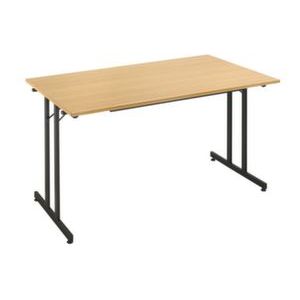 Orbis klaptafel vrijstaand stapelbaar HxBxD 740x140x800 mm onderstel zwart beuken 522920