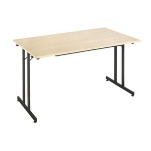 Orbis klaptafel vrijstaand stapelbaar HxBxD 740x1600x800 mm onderstel zwart esdoorn 522927