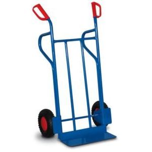 Orbis zakkensteekwagen draagvermogen 250 kg steekplaat BxD 480x300 mm HxB 1185x685 mm staal luchtbanden RAL 5010 149127