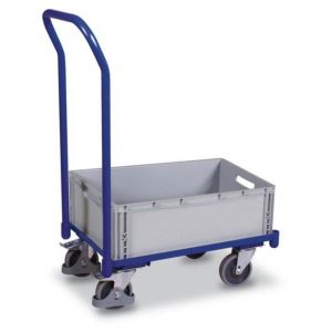 Orbis platformwagen draagvermogen 250 kg laadvloer 605x410 mm voor Euronormbakken RAL 5010 402040