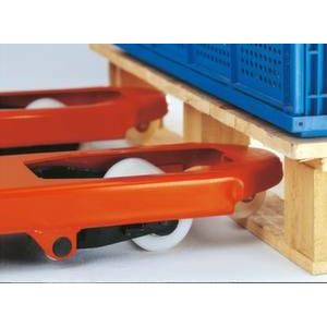 Orbis palletwagen draagvermogen 2,5 T zwenk- en vorkwielen nylon enkelvoudig vorklengte 1150 mm 240252