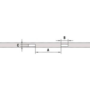 Orbis vorkenschild staalplaat HxBxT 100x995x200 mm vuurrood 525920