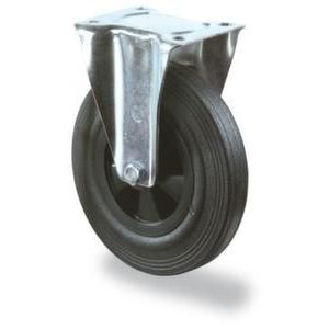 Orbis bokwiel massief rubberen band kunststof velg DxB 125x38 mm draagvermogen 100 kg 341996
