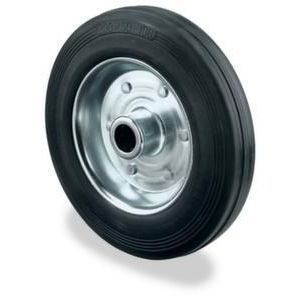 Orbis reservewiel draagvermogen 50 kg massief rubberen banden DxB 80x25 mm plaatstalen velg 343415