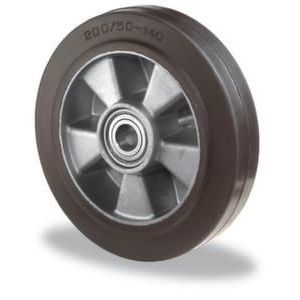 Orbis reservewiel draagvermogen 220 kg elastische banden DxB 125x50 mm aluminium velg 503609