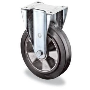 Orbis bokwiel draagvermogen 550 kg elastische banden DxB 250x50 mm aluminium velg 503607