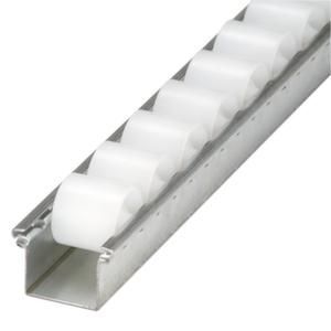 Orbis rollenrails cilindrische rollen van kunststof afstand 28 mm L 3000 mm draagverm/rol 4 kg 104108