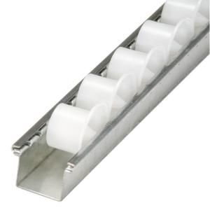 Orbis rollenrails spoorkransrollen van kunststof afstand 42 mm L 2000 mm draagverm/rol 4 kg 104174