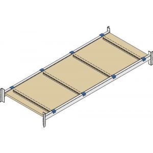 Orbis legbord van spaanplaat met onderliggers BxD 3600x1100 mm vaklast 3300 kg 510832