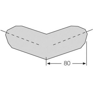 Orbis waarschuwings- en beveiligingsprofiel PU-schuim hoekbescherming voor buitenhoek trapezium tweebenig 80 mm L 1000 mm zwart 520085