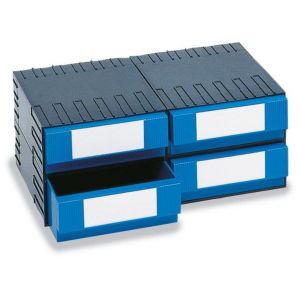 Orbis combi-ladensysteem HxBxD 202x482x345 mm 4/4 behuizingen/laden blauw 209564