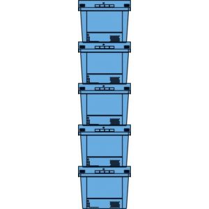 Orbis herbruikbare stapelbak PP HxLxB 240x410x300 mm 17 L stapel- en nest- en verzegelbaar 201601