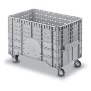 Orbis maxi-container 300 L HxLxB 700x640x1040 mm PE wanden-bodem opengewerkt-geperforeerd handgrepen 4wielen 525057