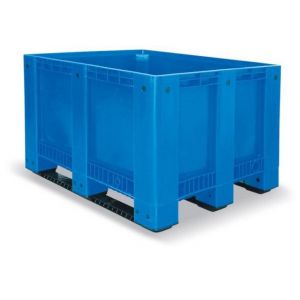 Orbis stapelcontainer PE HxBxD 760x1200x1000 mm 610 L 3 sledepoten blauw 845435