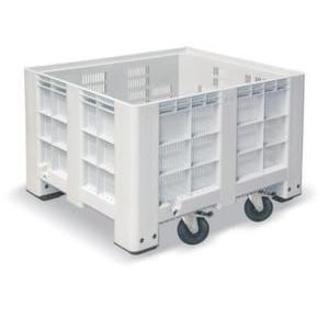 Orbis stapelcontainer PE HxBxD 760x1200x1000 mm 610 L 4 zwenkwielen groen 100965